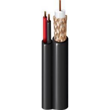 Belden Cable 1306SB 010500 | Verbundschiffsplatte, 18 AWG Coax BC, BC-Geflechtschirmung mit 95 % Abdeckung, FPE-Isolierung für Video und 1 PR 18 AWG BC, verseilt (7 x 26), PP-Isolierung für Strom, Gesamtbewertung CMG-LS, LSZH-Ummantelung.