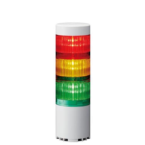 PATLITE LR6-3USBW-RYG | USB-Signalsäule, gebrochenes Weiß, 3 Ebenen, USB-Bus-Stromversorgung, 60 mm, Direktmontage, IP65