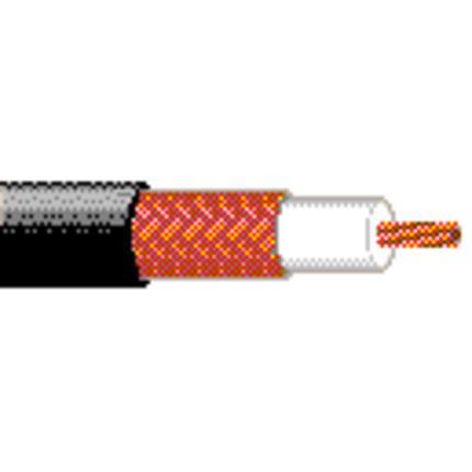 Belden Cable 9659 010U500 | 22 AWG Litze (7x30) .030" blanker Kupferleiter, Isolierung aus Polyethylenschaum, blanker Kupfergeflechtschirm (95 % Abdeckung), PVC-Mantel.