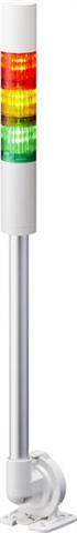 PATLITE LR4-302QJBW-RYG | Signalsäule, cremefarben, 2 Etagen, 24 VDC, 40 mm, Mast mit Klapphalterung, Summer