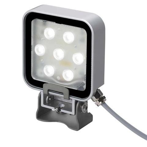PATLITE CLN-24A-CD-PT | LED-Arbeitsleuchte, 24 VDC, Tageslicht, 6500 K, Kabel, Schwenk-Neige-Halterung, IP66G/67G/69K