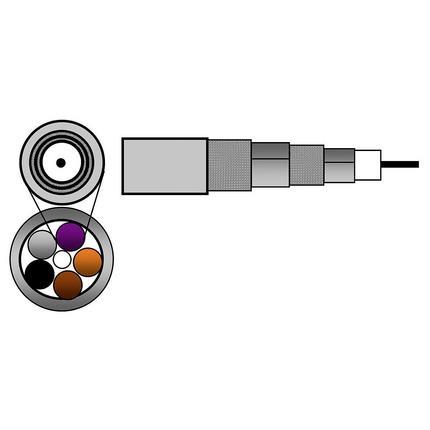 Belden Cable YE03414.00500 | 5X KOAX [0,58/2,6] MINI RG59U/ QUAD SHIELD PVC-KOPFENDE