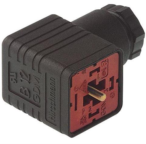 Hirschmann 932106100 | GDM 2011 J black Ventilsteckverb. 2pol.+PE, IP65, sw