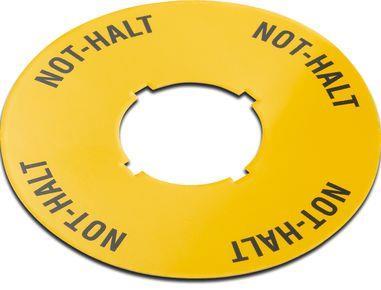 RAFI 5762041180400 | Not-Halt, Klebeschild, rund 16.3, Außendurchmesser 40 mm, 4 x NOT-AUS