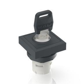 RAFI 1300765410000 | RAFIX 16, Schlüsselschalter, Bund quadratisch anreihbar, 1 x 40°, tastend, Abzugsstellung 0