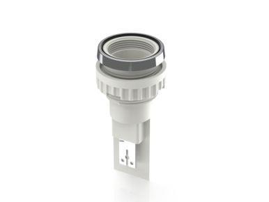 RAFI 1630180910000 | Signalleuchte mit Lampenfassung, BA 9s, 18.2 mm, Gehäuse, 250 V, Flachsteckanschluss 6,3 x 0,8 / 2 x 2,8 x 0,8 verzinnt