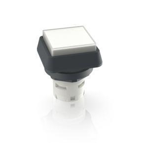 RAFI 1300700511002 | RAFIX 16, Leuchtdrucktaster, vorstehende Blende, Bund quadratisch, Blende farblos