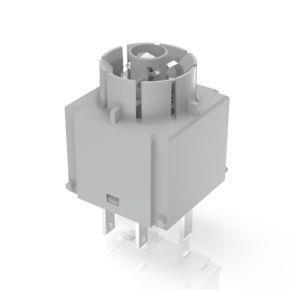 RAFI 1201230050000 | RAFIX 16, Schaltelement Universal, Silber, mit Lampenfassung, Steckanschluss, tastend, für W 2 x 4,6d, 2 S