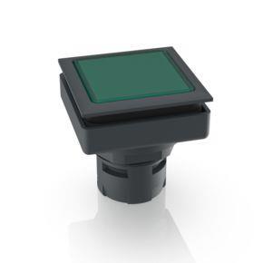 RAFI 1300900011500 | RAFIX 16 F, Leuchtdrucktaster, Blende flach, Bund quadratisch, Blende grün