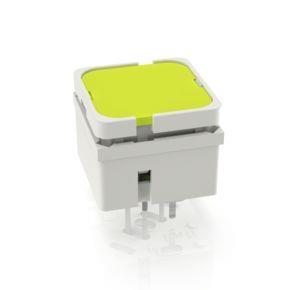 RAFI 3142007330000 | RF 15 H, Gold, Vollausleuchtung 2 LED, 2,9 ± 0,6 N, Leuchtmittel gelb, Blende gelb, 1 S