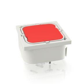 RAFI 3140020210000 | RF 19, Silber, Vollausleuchtung, 2,9 ± 0,6 N, Leuchtmittel rot, Blende rot, 1 S