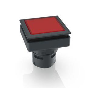 RAFI 1300900011300 | RAFIX 16 F, Leuchtdrucktaster, Blende flach, Bund quadratisch, Blende rot