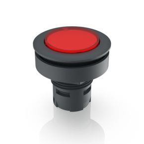 RAFI 1300900111300 | RAFIX 16 F, Leuchtdrucktaster, Blende flach, Bund rund, Blende rot
