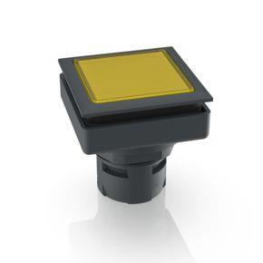 RAFI 1651263011400 | RAFIX 16 F, Leuchtvorsatz, Blende flach, Bund quadratisch, Blende gelb