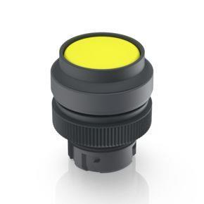 RAFI 1302404011401 | RAFIX 22 QR, Leuchtdrucktaster, Frontring vorstehend, Bund rund, tastend, Frontring schwarz, Blende gelb