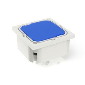 RAFI 3140020150000 | RF 19, Gold, Vollausleuchtung, 2,9 ± 0,6 N, Leuchtmittel blau, Blende blau, 1 S