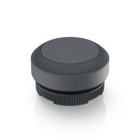 RAFI 1302700010701 | RAFIX 22 FS + , Drucktaster, Blende flach, Bund rund, tastend, Frontring schwarz, Blende schiefergrau