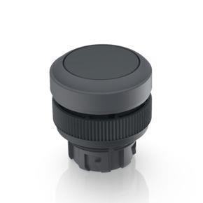 RAFI 1302401110107 | RAFIX 22 QR, Drucktaster, Blende flach, Bund rund, rastend, Frontring schiefergrau, Blende schwarz