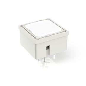 RAFI 3142009120000 | RF 15, Silber, Vollausleuchtung, 2,9 ± 0,6 N, Leuchtmittel grün, Blende weiß, 1 S