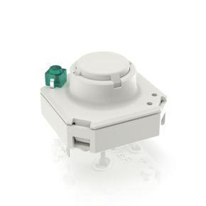 RAFI 3141005420000 | RF 15 R, Silber, nieder Punktausleuchtung 1LED, 2,9 ± 0,6 N, Leuchtmittel grün, 1 S