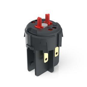 RAFI 1201267049000 | RAFIX FS Schaltelement Not-Halt QC, Silber, Lichtleiter, für LED Clip, 2 Ö