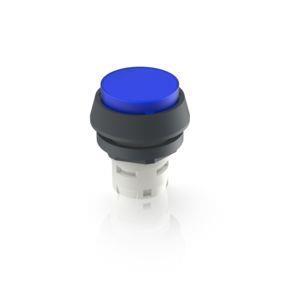 RAFI 1300700711607 | RAFIX 16, Leuchtdrucktaster, vorstehende Blende, Bund rund, Blende blau