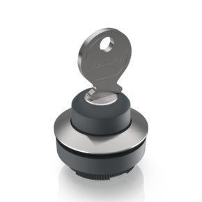 RAFI 1302954320000 | RAFIX 30 FS + , Schlüsselschalter, Bund rund, Frontring Edelstahl, 2 x 90°, rastend, Abzugsstellung 0+1+2