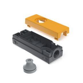 RAFI 1208104090000 | E-BOX modular, Gehäuse, 250 V, 22,3 mm, bodenseitig M20, gelb