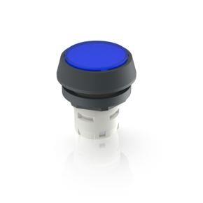 RAFI 1300702710600 | RAFIX 16, Drucktaster, flache Blende, Bund rund, Blende blau