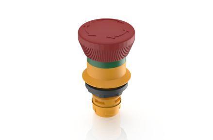 RAFI 1300742810300 | RAFIX 16, Not-Halt, Bund rund, konisch, Rückstellung durch Drehen, Pilzkopf rot