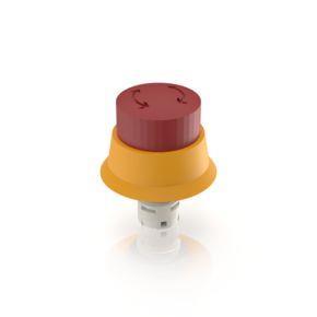 RAFI 1300748210000 | RAFIX 16, Not-Halt, Bund rund, blockiergeschützt, Rückstellung durch Drehen, Pilzkopf rot