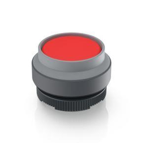 RAFI 1302704012308 | RAFIX 22 FS + , Leuchtdrucktaster, Frontring vorstehend, Bund rund, tastend, Frontring lichtgrau, Blende rot