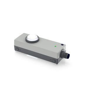 RAFI 1241000010000 | E-BOX IO-LINK, 1 Leuchtdrucktaster, tastend, Frontring silbermetallic, 1 S, Blende farblos