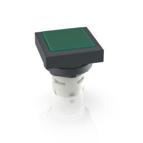 RAFI 1300704510500 | RAFIX 16, Drucktaster, flache Blende, Bund quadratisch anreihbar, Blende grün