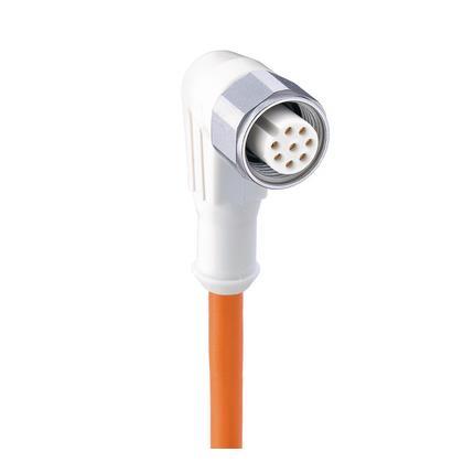 Lumberg Automation 934734021 | WRKWT 8-523/10 M M12-Winkelkupplung 8pol. 10m Kabel