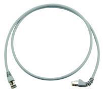 Telegärtner 100008305 | Patchkabel Cat.6A(IEC) MP8 FS 500 LSZH-2,0 m, 1x270° Tülle, grau