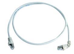 Telegärtner 100009008 | Patchkabel Cat.6A(IEC) MP8 FS 500 LSZH-10 m, 1x90° Tülle, weiß