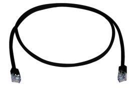 Telegärtner 100008071 | Patchkabel Cat.5 F/UTP (LSZH) MP8 FS 100-1 m schwarz, kurze Tülle