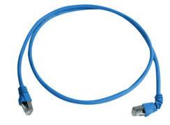 Telegärtner 100008291 | Patchkabel Cat.6A(IEC) MP8 FS 500 LSZH-2,0 m, 1x90° Tülle, blau