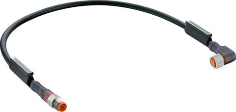 Lumberg Automation 43656 | RSMV 3-RKMWV 3-224/1 M M8-Verbindungskabel 3pol. 1m