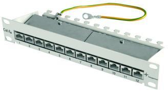 Telegärtner 100007002 | 10" Mini Patch Panel MPP12-HS K Cat.6A(IEC)