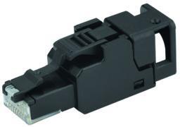 Telegärtner 100023056 | ungeschirmter feldkonfektionierbarer RJ45-Steckverbinder UFP8 T568B Cat.6A(IEC), AWG24/1-AWG23/1, AWG27/7-AWG23/7, Blisterverpackung (10 Stk.)