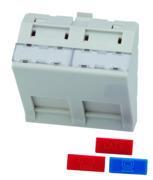 Telegärtner 100021428 | Modul-Aufnahme 45x45 abgewinkelt, 2-fach unbestückt, 45 Grad Auslass