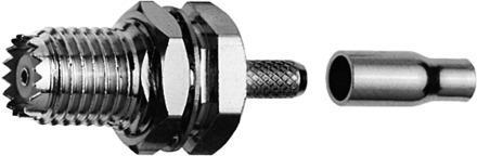 Telegärtner 100024360 | Mini-UHF Kabeleinbaubuchse Crimp G7 (RG-316/U) crimp/crimp