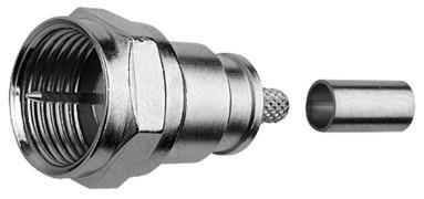 Telegärtner 100025626 | F-Kabelstecker crimp, G4 (RG-179B/U), HDTV