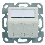 Telegärtner 100021417 | Modul-Aufnahme 50x50 aufbauend, 2-fach, UP/50 BR unbestückt, für Unterputz-Anwendungen