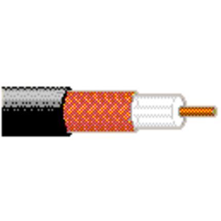 Belden Cable 8263 0101000 | 23 AWG massiver blanker Stahlleiter mit Kupferbeschichtung, Polyethylen-Isolierung, blanker Kupfergeflechtschirm (95 % Abdeckung), PVC-Mantel.