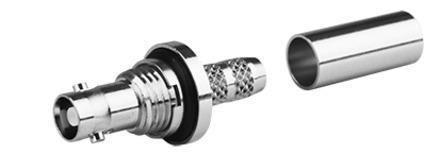 Telegärtner 100025065 | Mini HD-BNC Einbaubuchse Crimp, G41 (0.6/2.8-4.7), löt/crimp, mit O-Ring