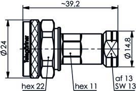 Telegärtner 100033390 | 4.3-10 Kabelstecker SIMFix Screw G20 (1/4" Flex)