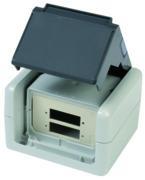 Telegärtner 100022788 | LWL-Anschlussdose IP44 AP für 2xSC Duplex-Kupplungen